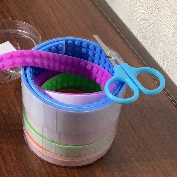 Adhesive, flexible Tape w/ building studs - fits Lego - build horizontal - Picture 2 of 6